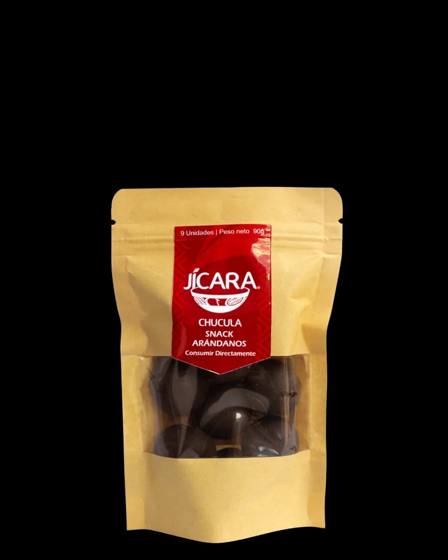 Snack Chucula con Arándanos Jícara 90g (9 unidades) — cacao colombiano con arándanos.