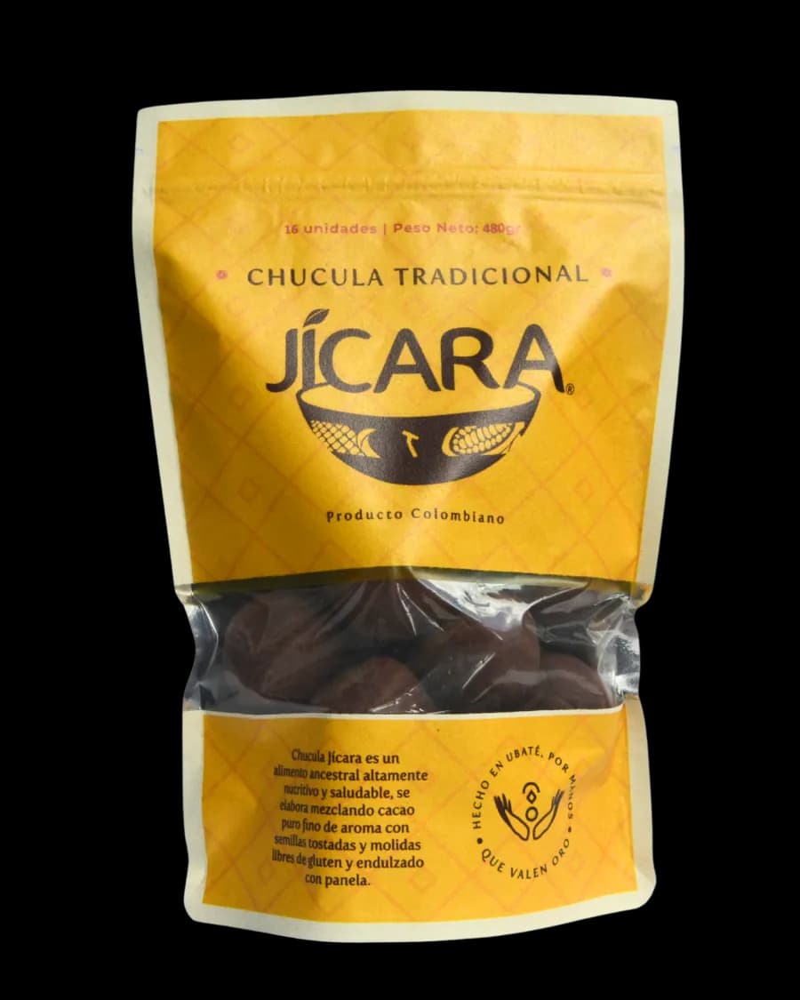 Chucula Tradicional Jícara pack 16 unidades — receta ancestral colombiana con cacao puro.