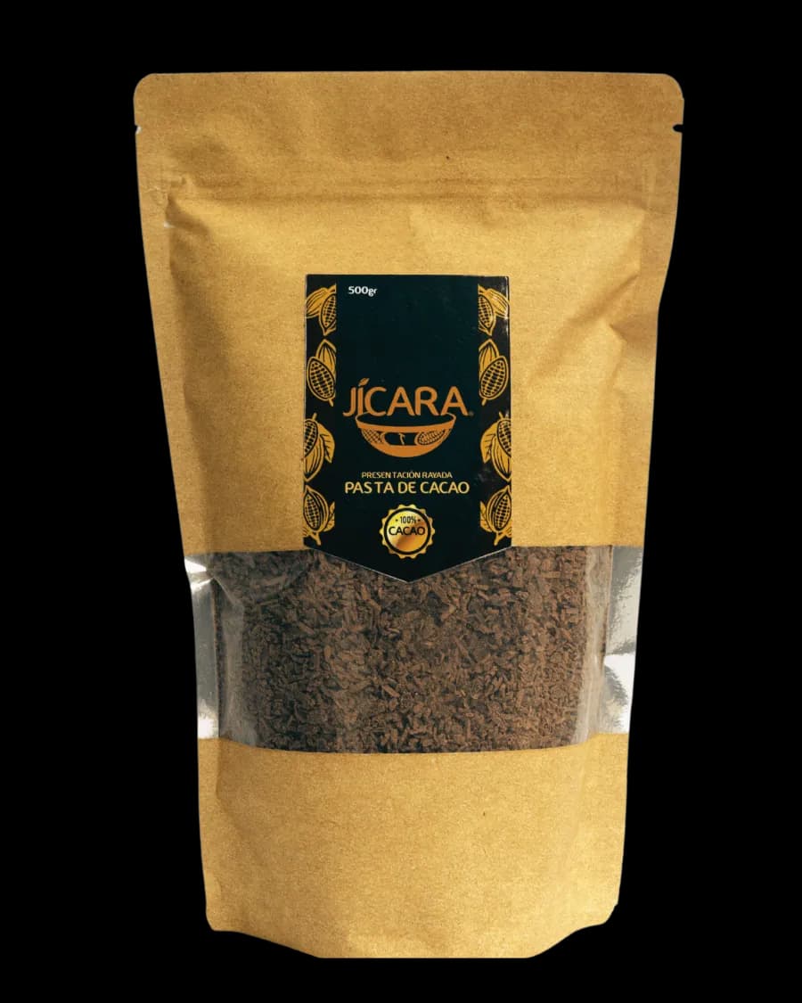 Pasta de Cacao 100% Puro Jícara 250g — cacao colombiano sin azúcar ni aditivos.